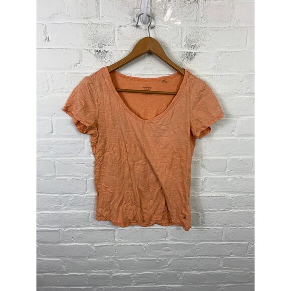 Toad&Co Women's V-Neck Pullover T-Shirt Short Sleeves Orange Size Small - Picture 1 of 4